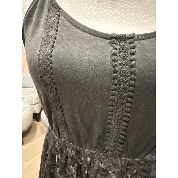 NWOT POL Distressed Dyed Charcoal Black Mini Dress Size S | SAME DAY SHIP - Picture 2 of 4